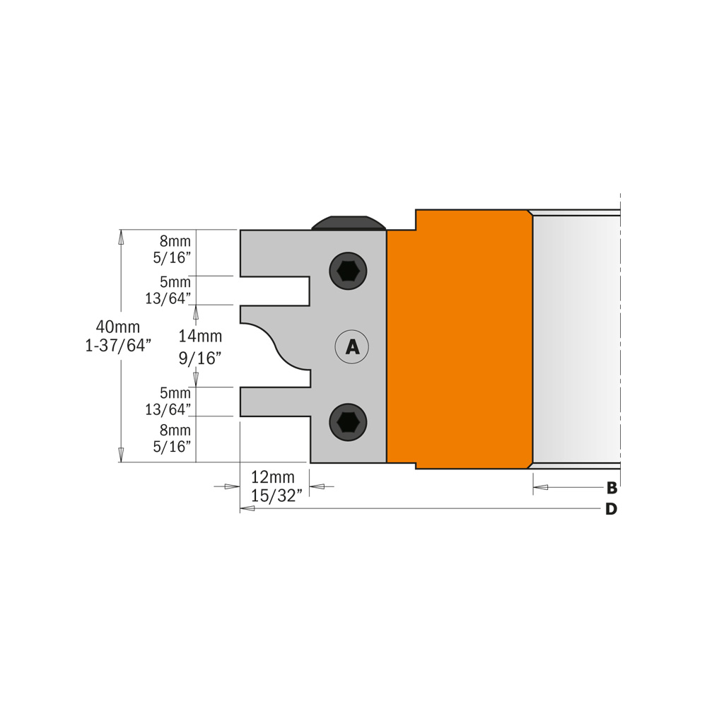 Porte-outils profil et contre-profil