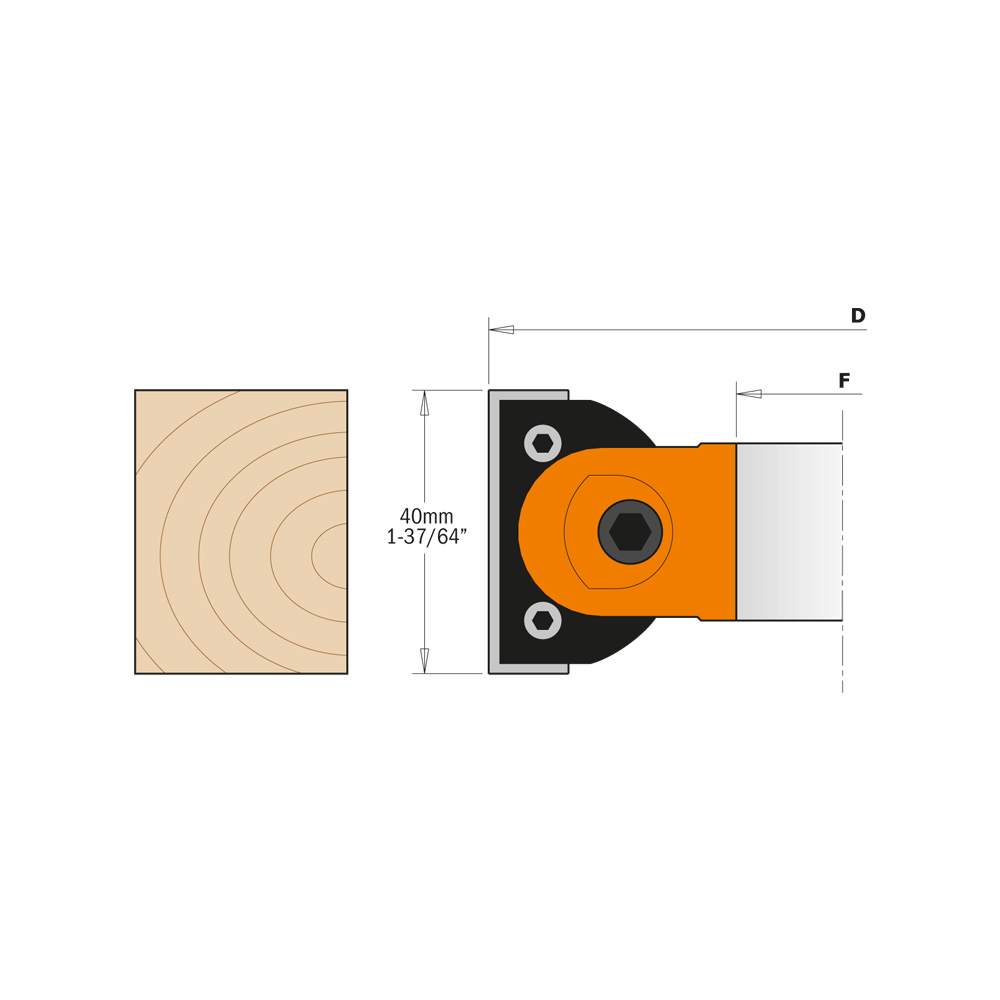 Porte-outils réglables à chanfreiner ±45°