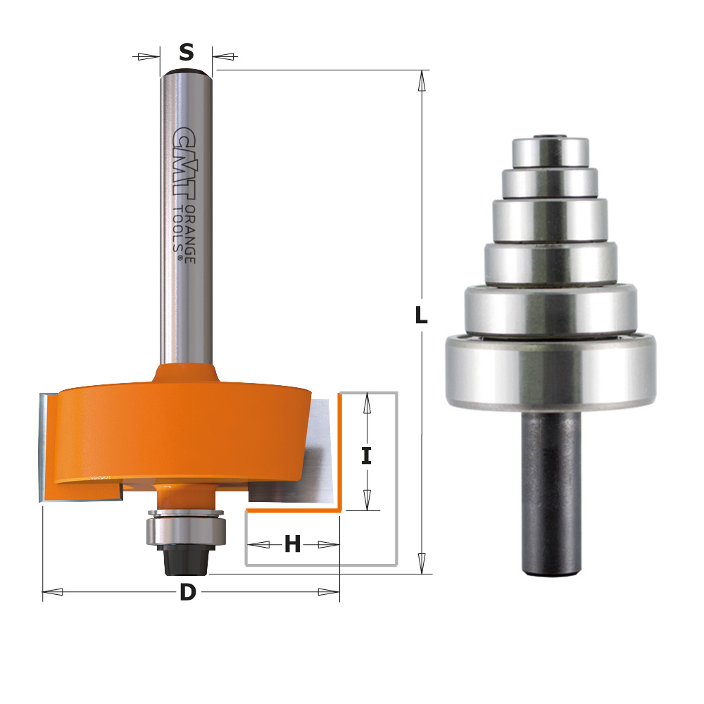 Rabbeting router bit sets