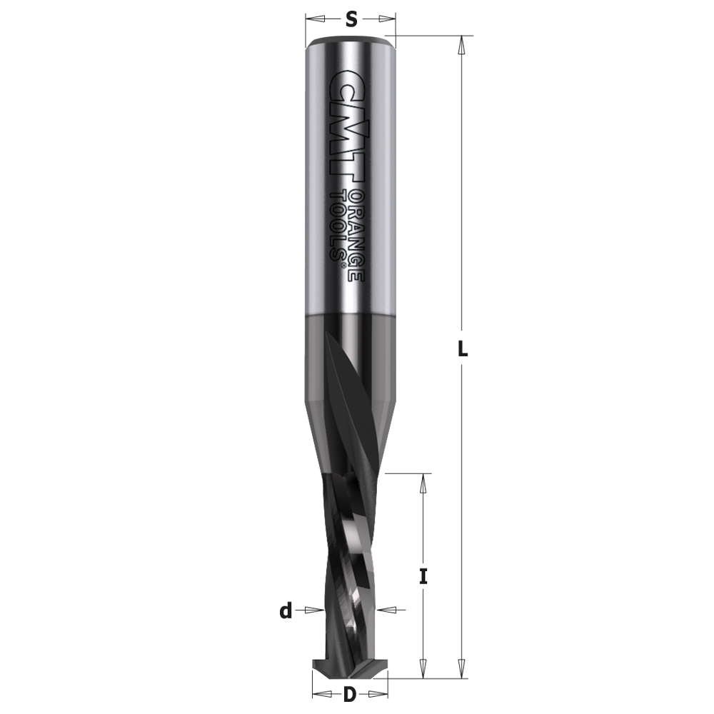 Solid Carbide Upcut &amp; Downcut Spiral Bit with DLCS Chrome Coating