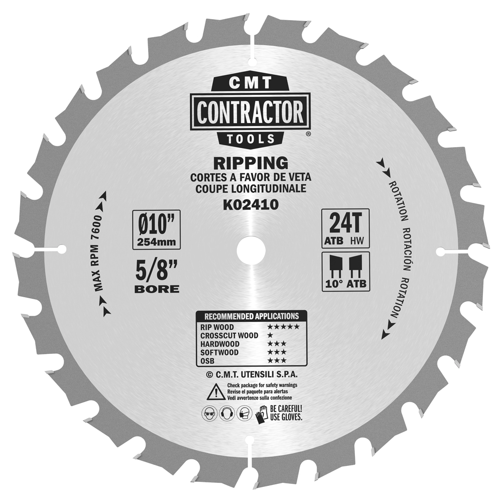 Lames circulaires ITK Contractor pour coupes en longueur