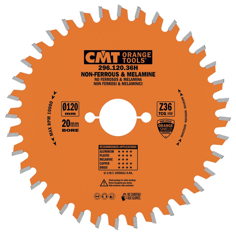 Industrial non-ferrous metal and laminated panel circular saw blades