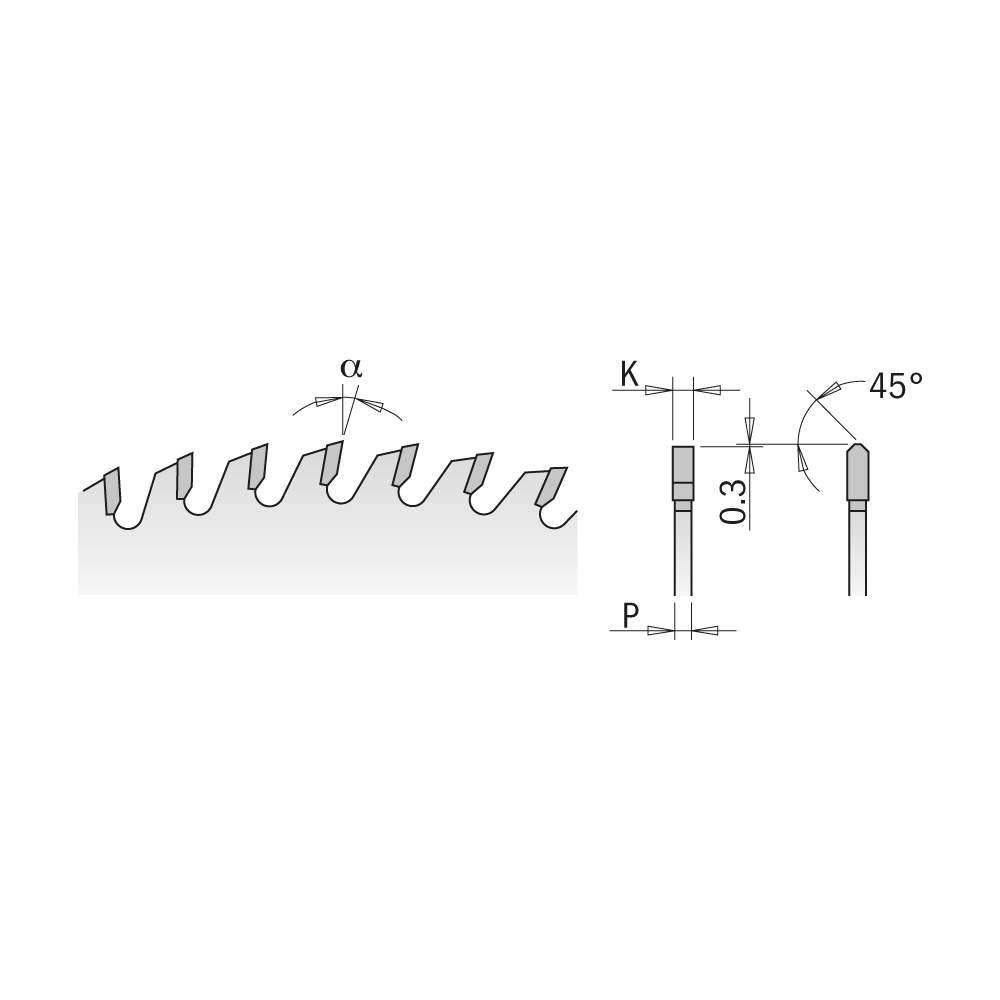 Industrial non-ferrous metal and plastic circular saw blades