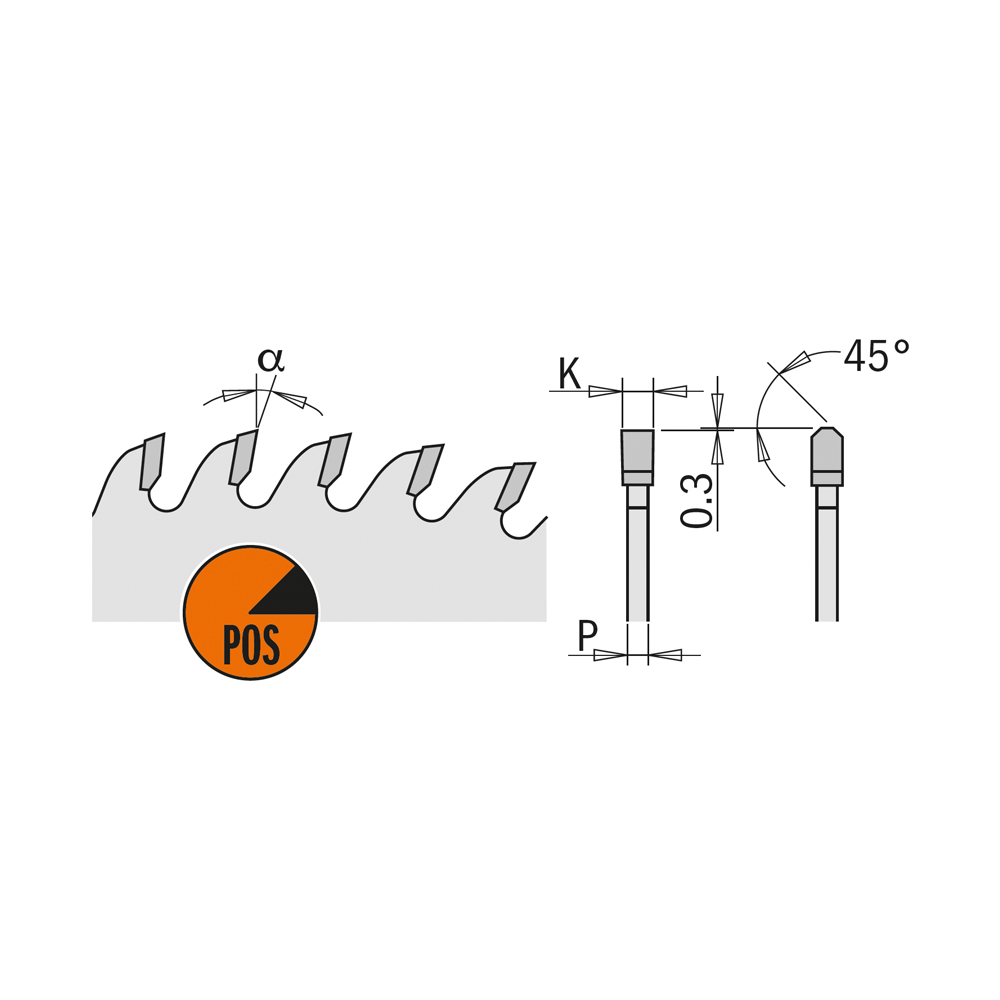 Lame a dente trapezoidale cromate e silenziate, serie industriale