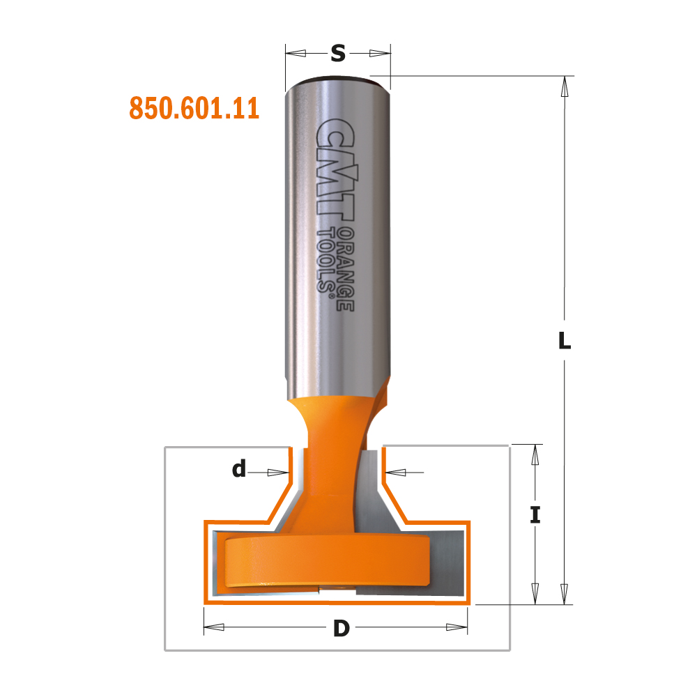 T slot router bits 8 950.1 6 Industrial router bits CMT Orange