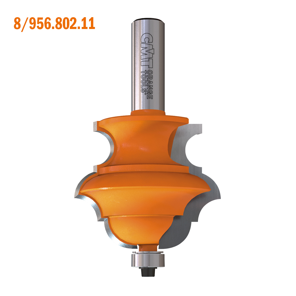 Fraise multiprofiles avec roulement 8/956.801-802, Fraises industrielles  pour défonceuses