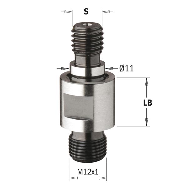 Adapter mit Gewindeschaft für Wechselbohrer