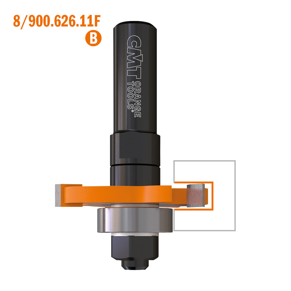 Tongue groove set 8 900.626 Router bit sets CMT Orange Tools