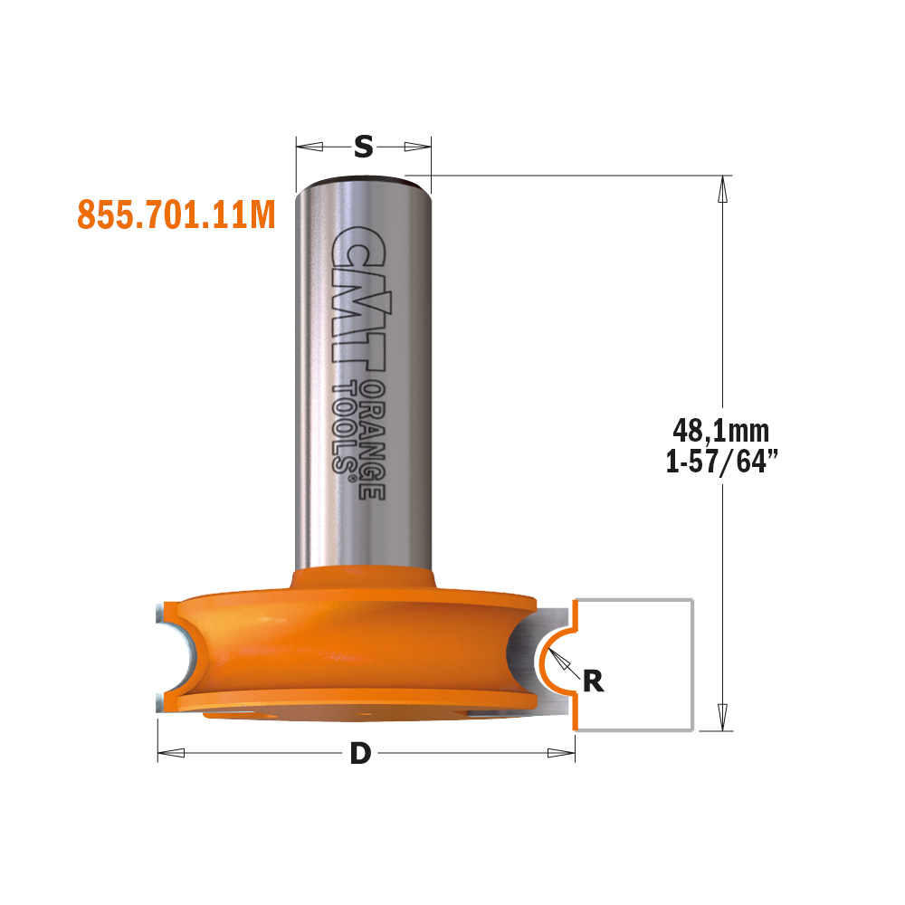 Flute &amp; bead router bit set