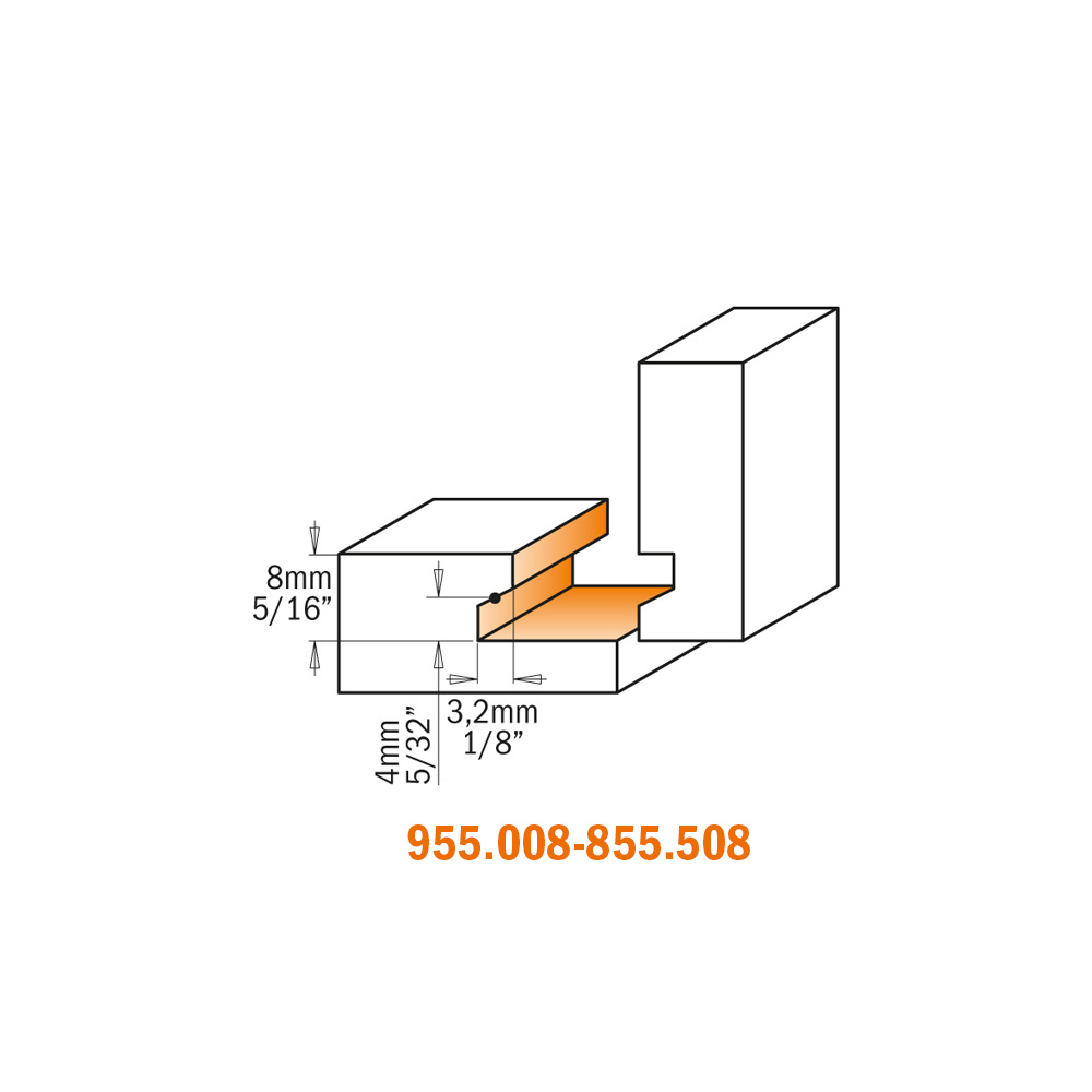 755.002.11 HM-FRAISE POUR TIROIRS Z=2 S=6 D=31.7X12.7