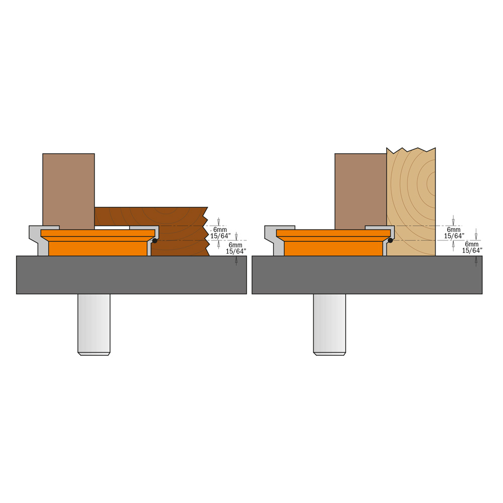 Drawer lock router bits