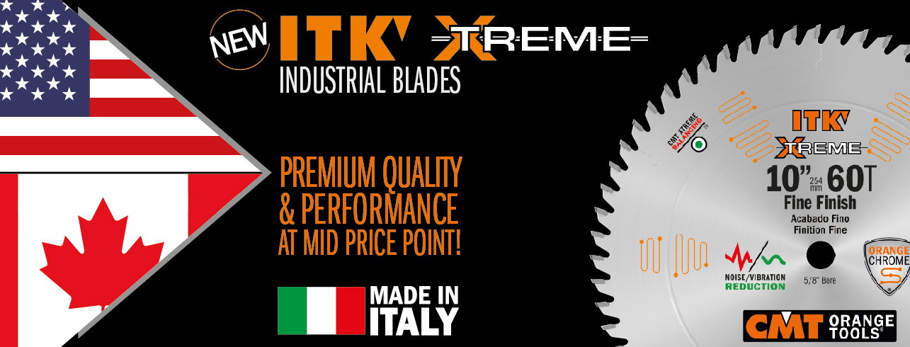 CMT is proud to introduce the launch of the new ITK Xtreme Chrome Saw Blade series. Take a look!