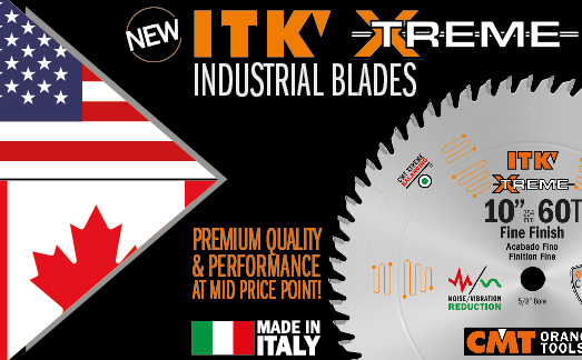 CMT is proud to introduce the launch of the new ITK Xtreme Chrome Saw Blade series. Take a look!