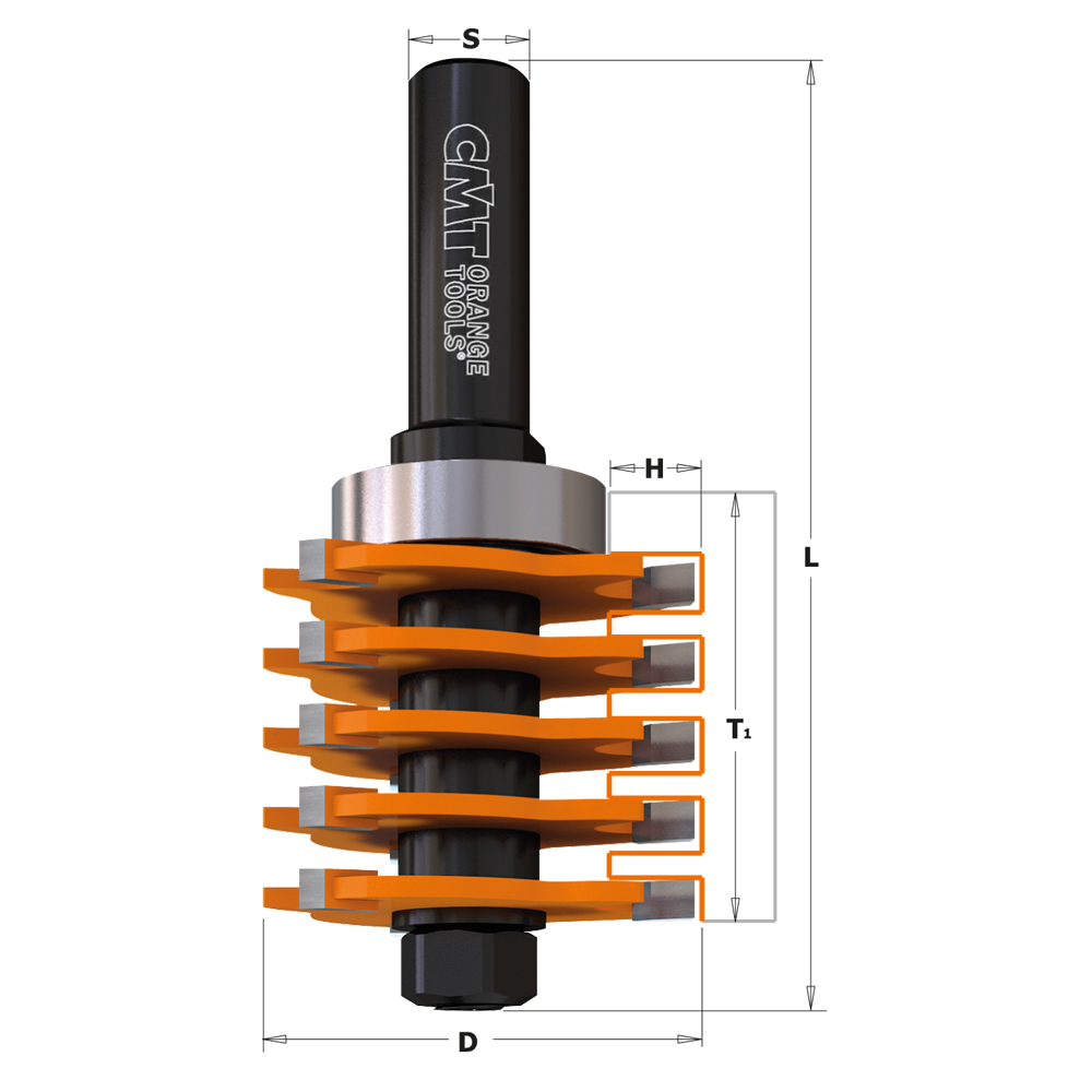 Finger joint router bits