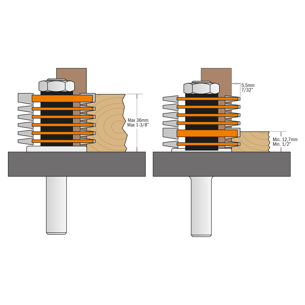 Fraise pour joint ancre Expert SIMPLE ø 5,5 ø Queue 6 Long. 60mm