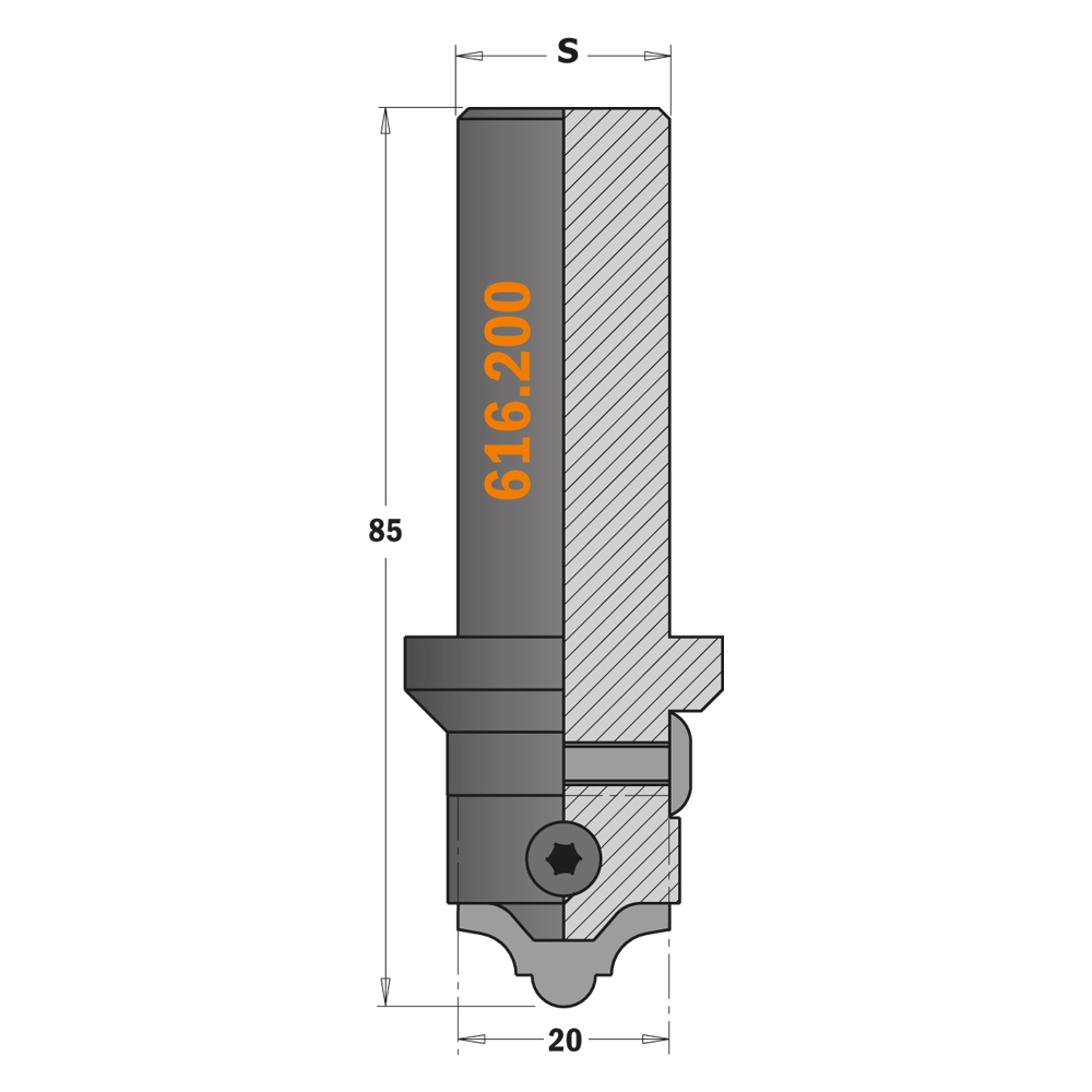 Complete set spare parts 616.000.01 for decorating on MDF