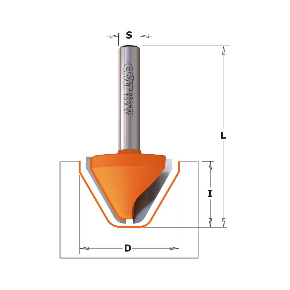 Lettering router bits (60°)