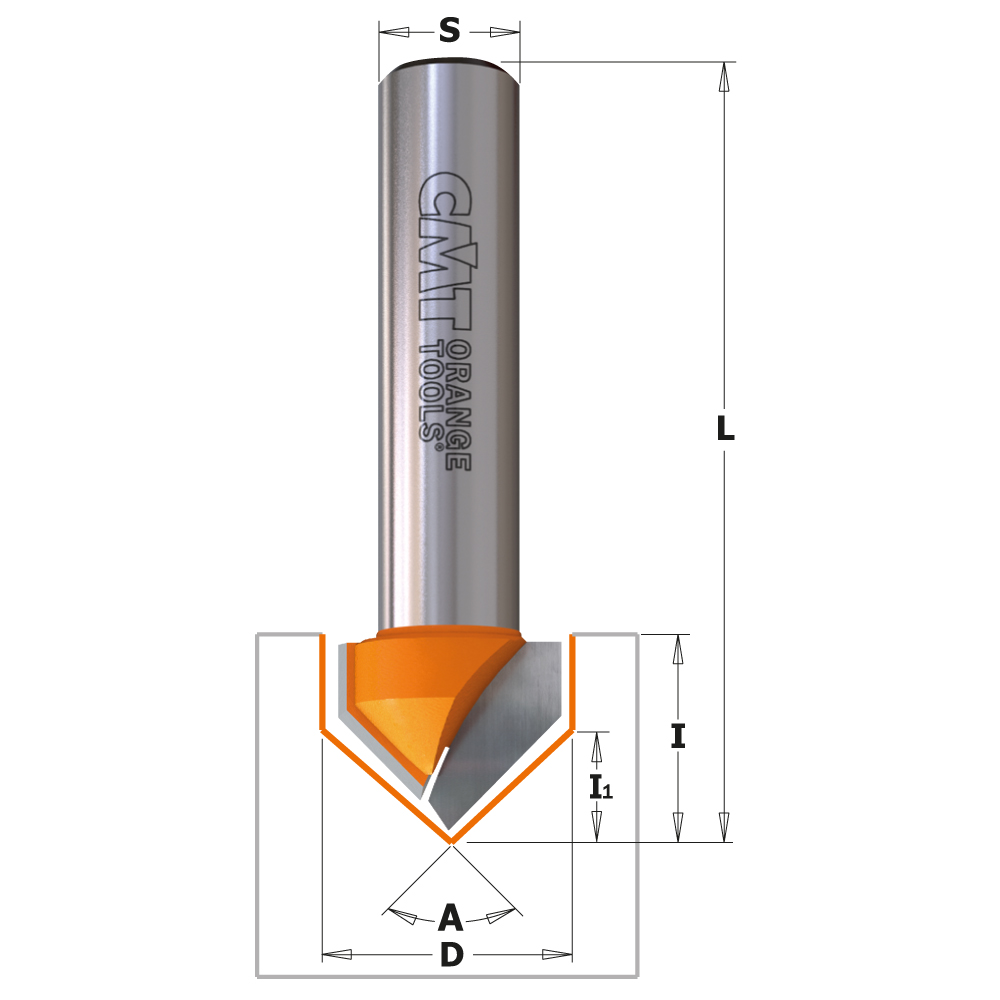 V-Grooving router bits (90°)