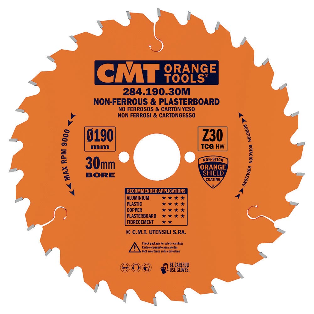 Industrial non-ferrous metal and plastic circular saw blades