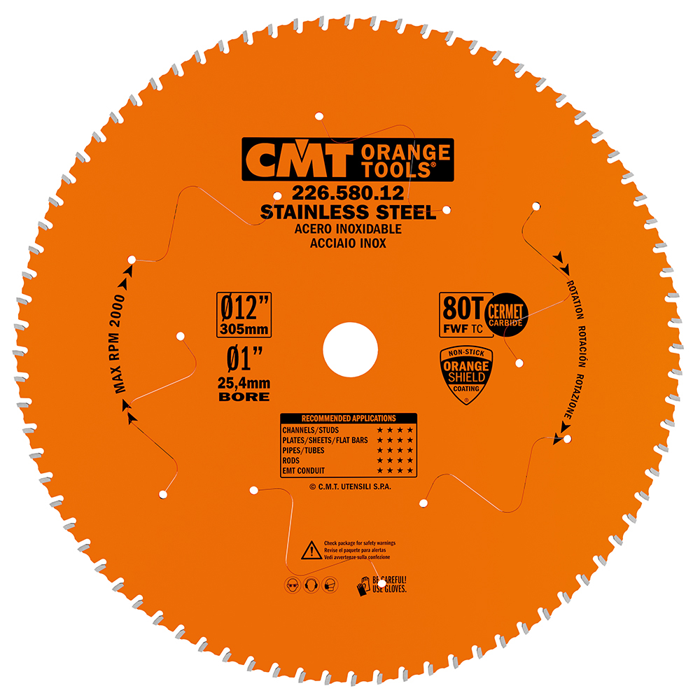 Lames circulaires industrielles pour acier inoxydable