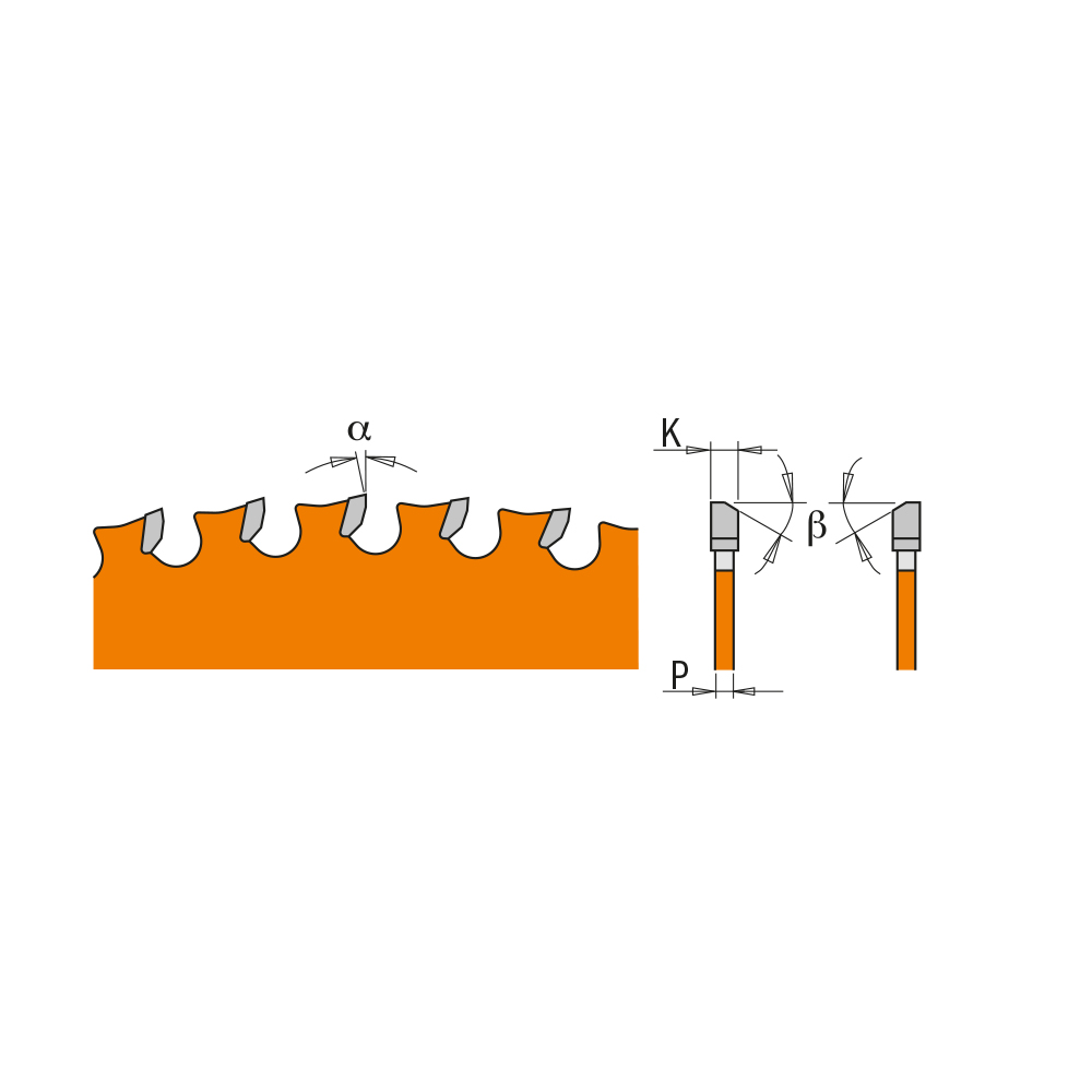 Industrial dry cutter circular saw blades