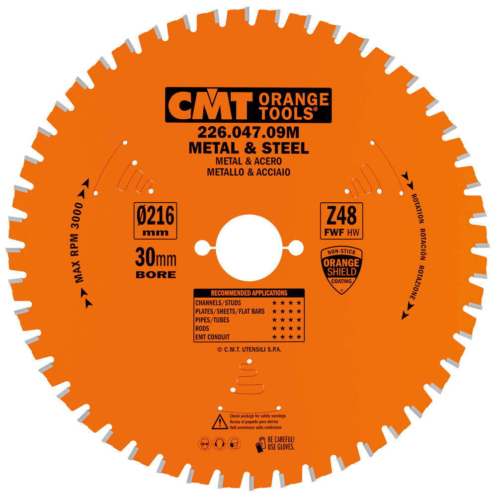 Lames circulaires industrielles pour matériaux ferreux et PVC