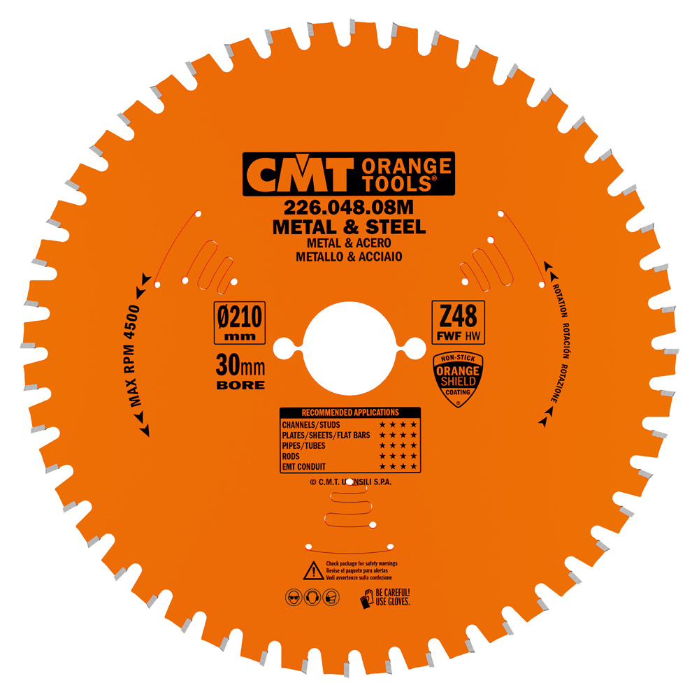 Lames circulaires industrielles pour matériaux ferreux et PVC