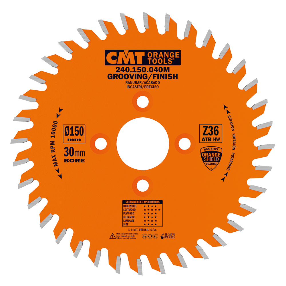 Industrial grooving/finish circular saw blades