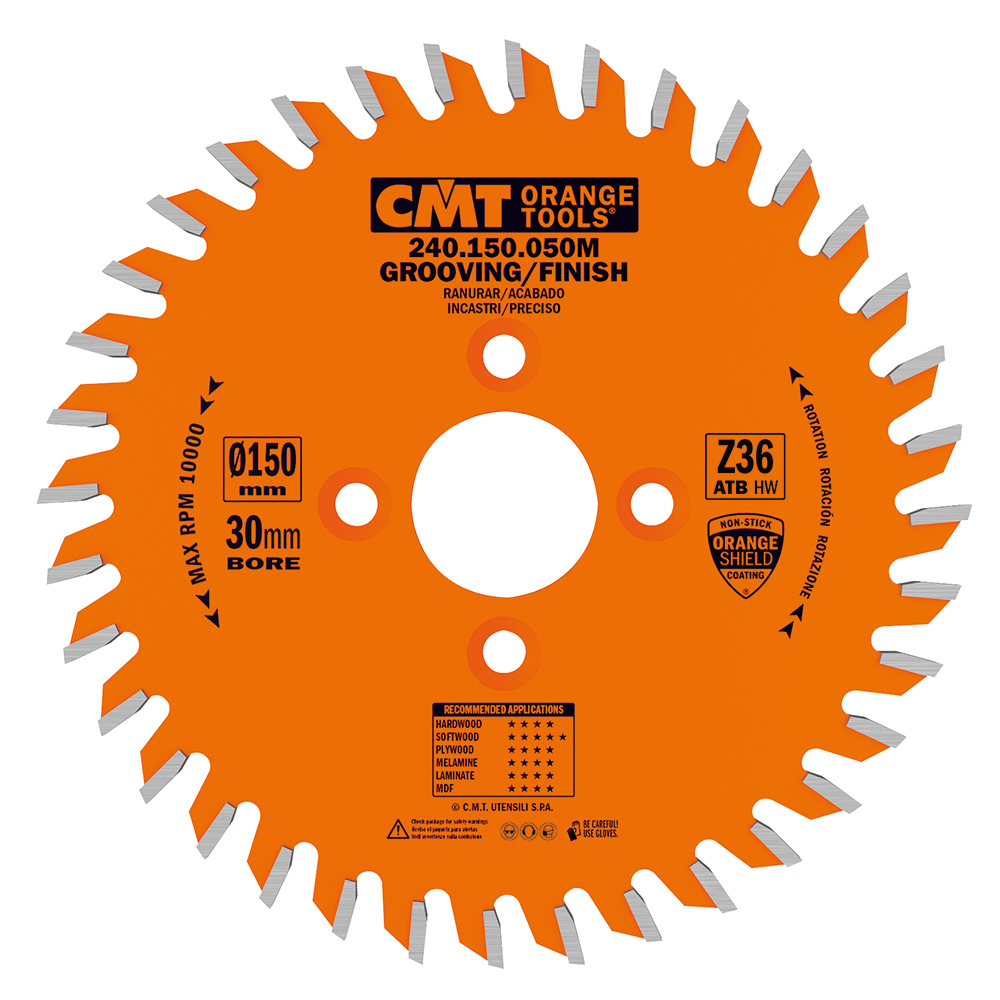 Industrial grooving/finish circular saw blades