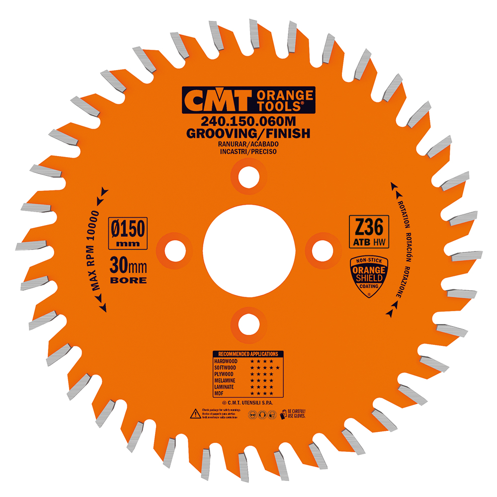 Industrial grooving/finish circular saw blades