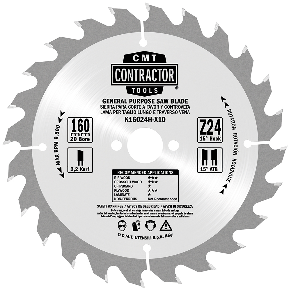 Contractor circular saw blade in Masterpack