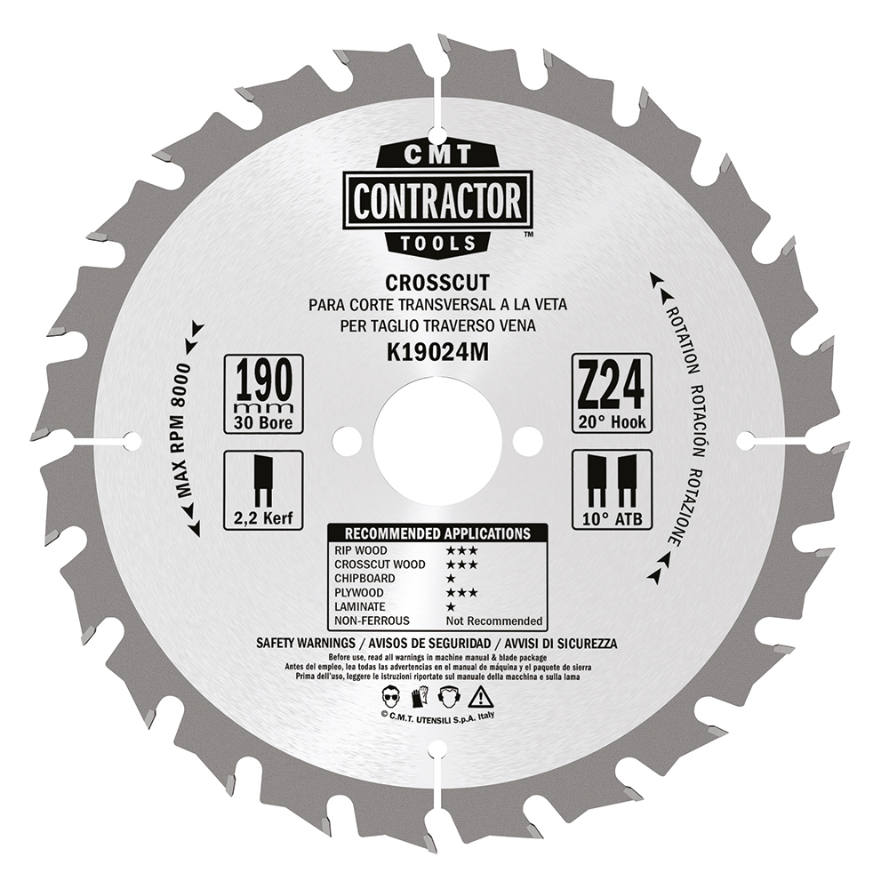 Contractor circular saw blade in Masterpack