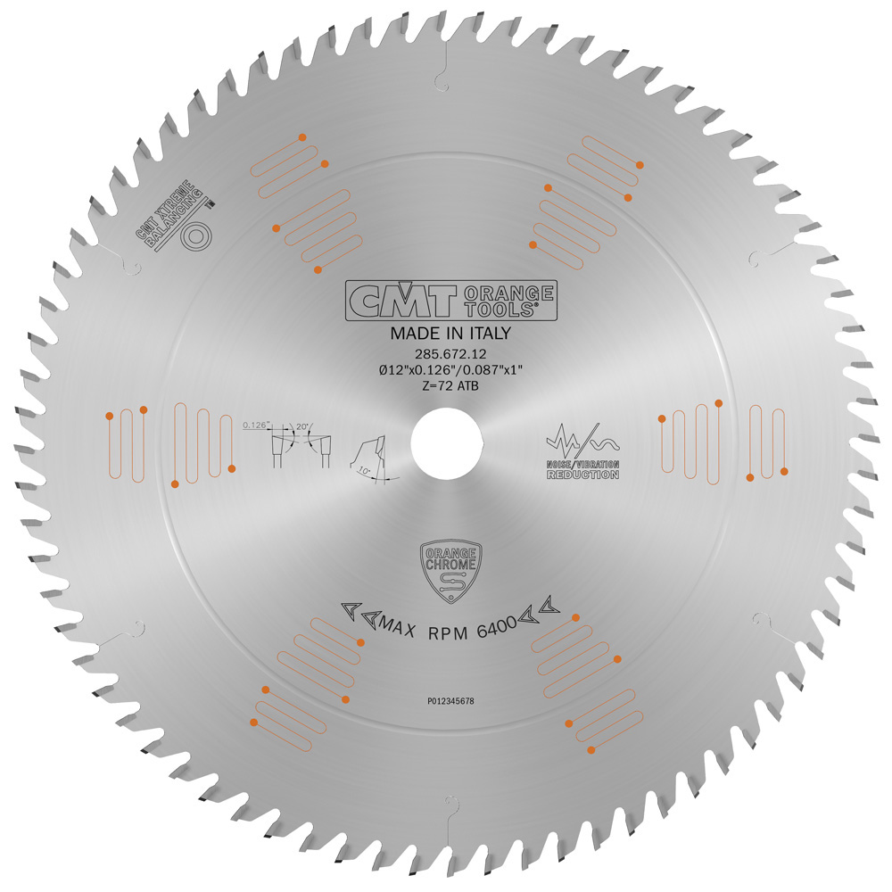 Lame a denti alternati cromate e silenziate, Industrial