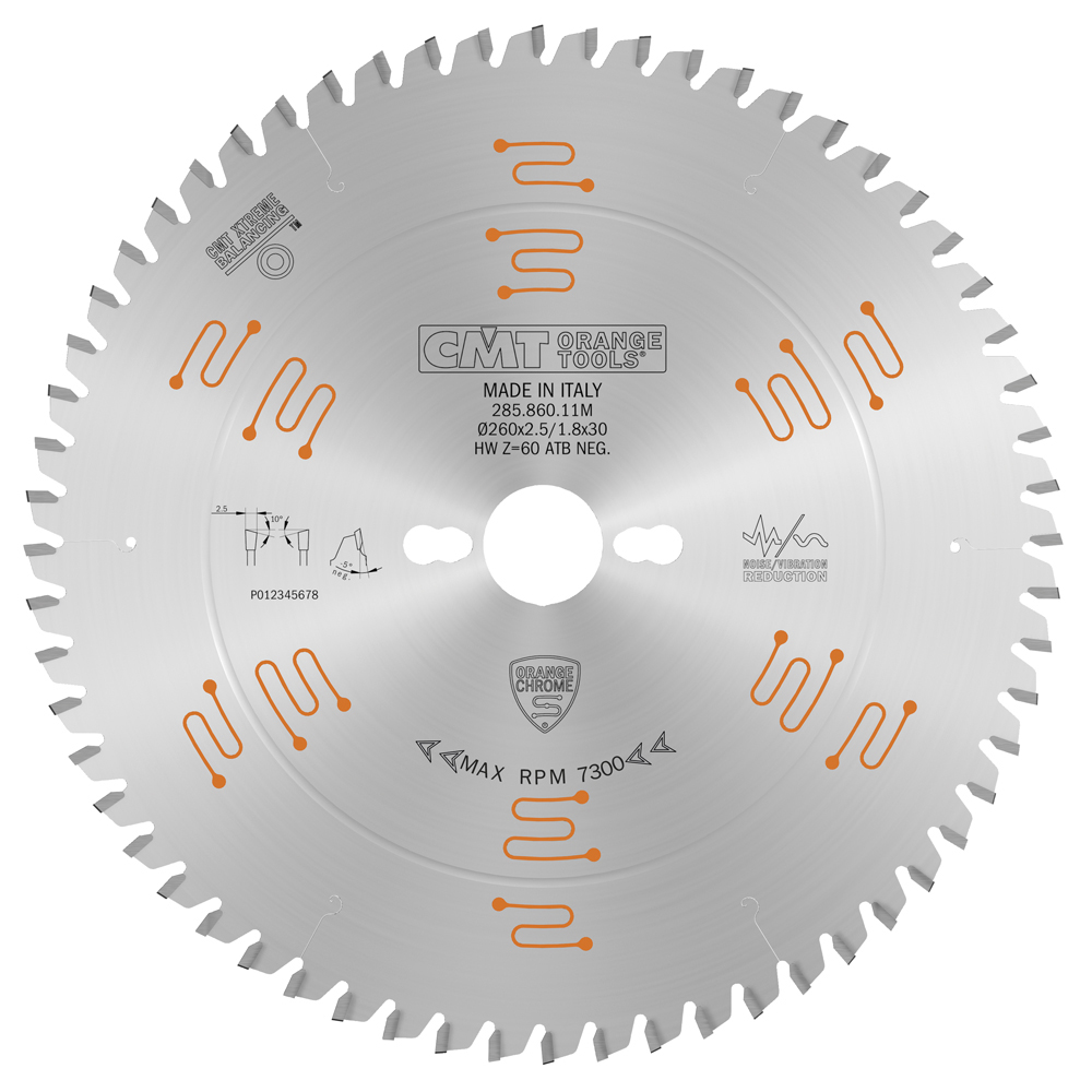 Lame a denti alternati cromate e silenziate, Industrial