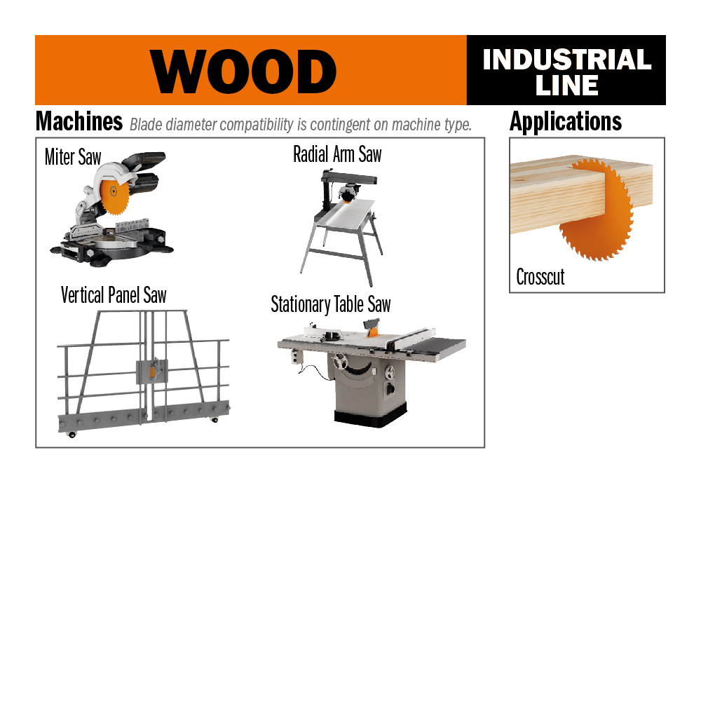 Industrial laminated and chipboard circular saw blades - POSITIVE