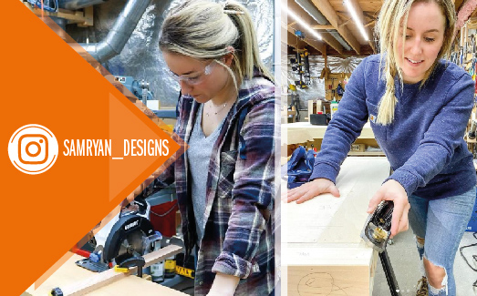 Women and Woodworking? It&#39;s a winning combination! Don&#39;t miss out Samryan_design interview