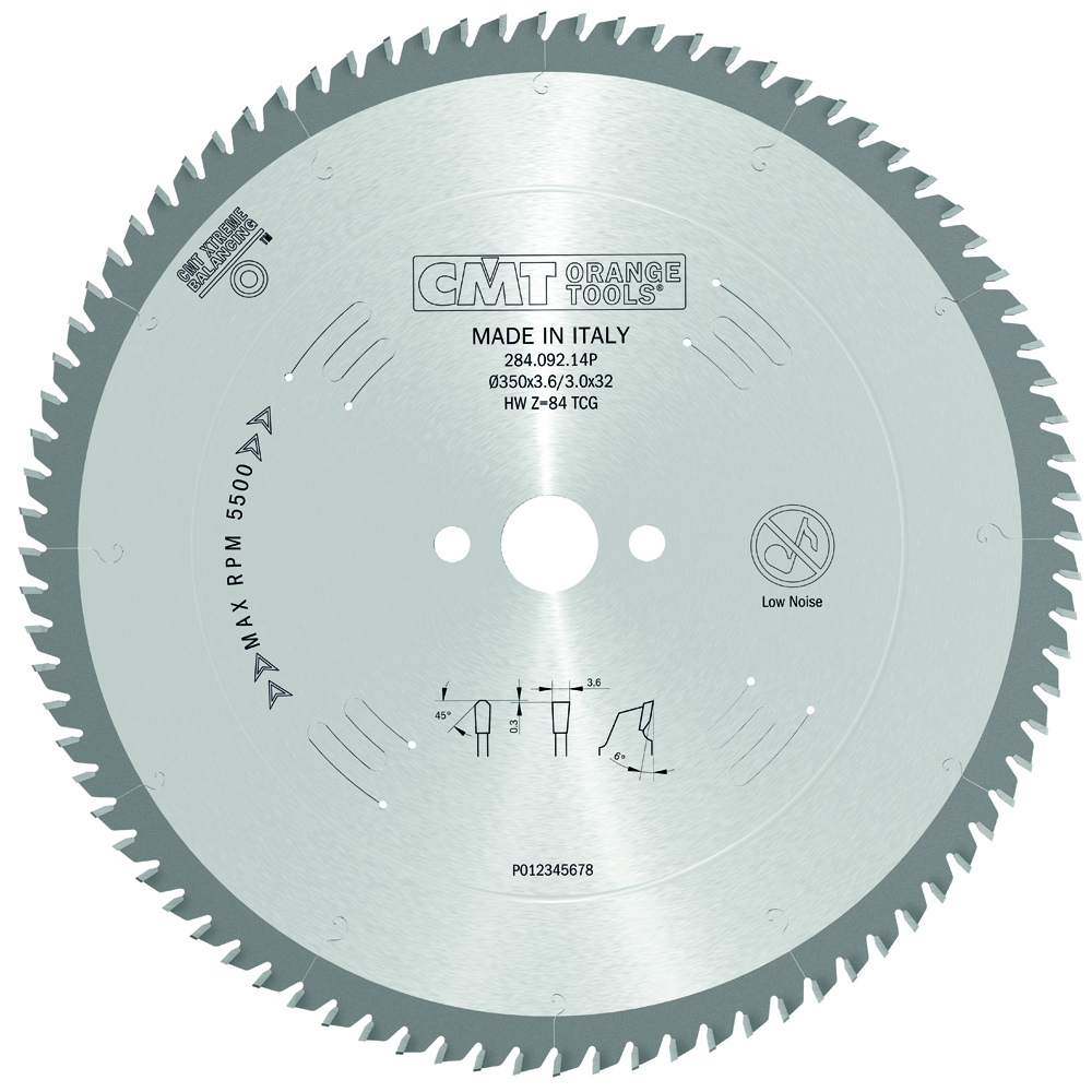 Industrial non-ferrous metal and plastic circular saw blades