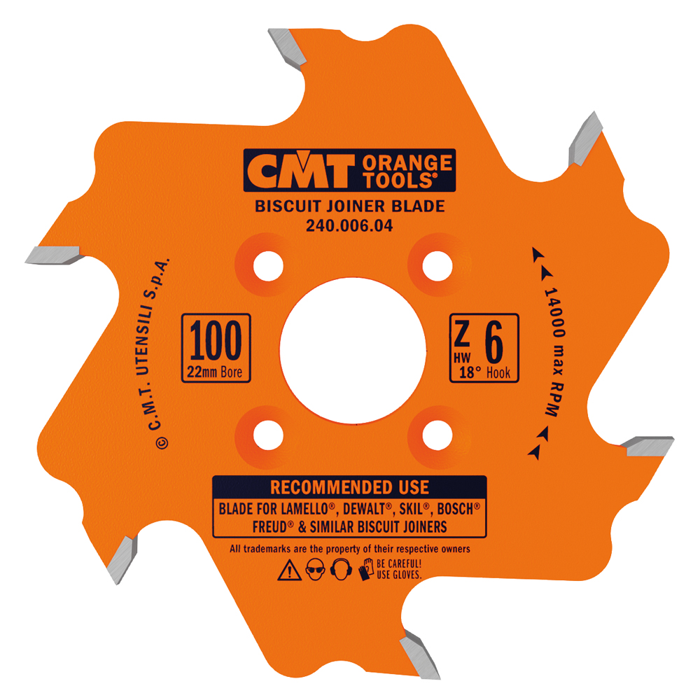 Biscuit joiner circular saw blades