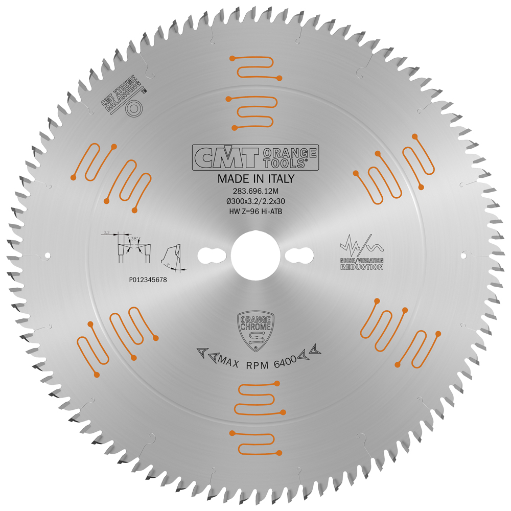 Lame cromate e silenziate per melaminici e laminati, serie industriale