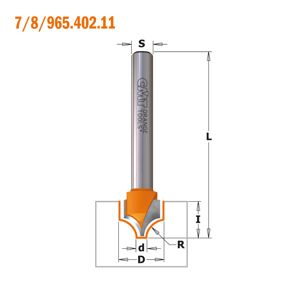 Frese profilate decorative 7/8/965.0-4-5, Frese per elettrofresatrici