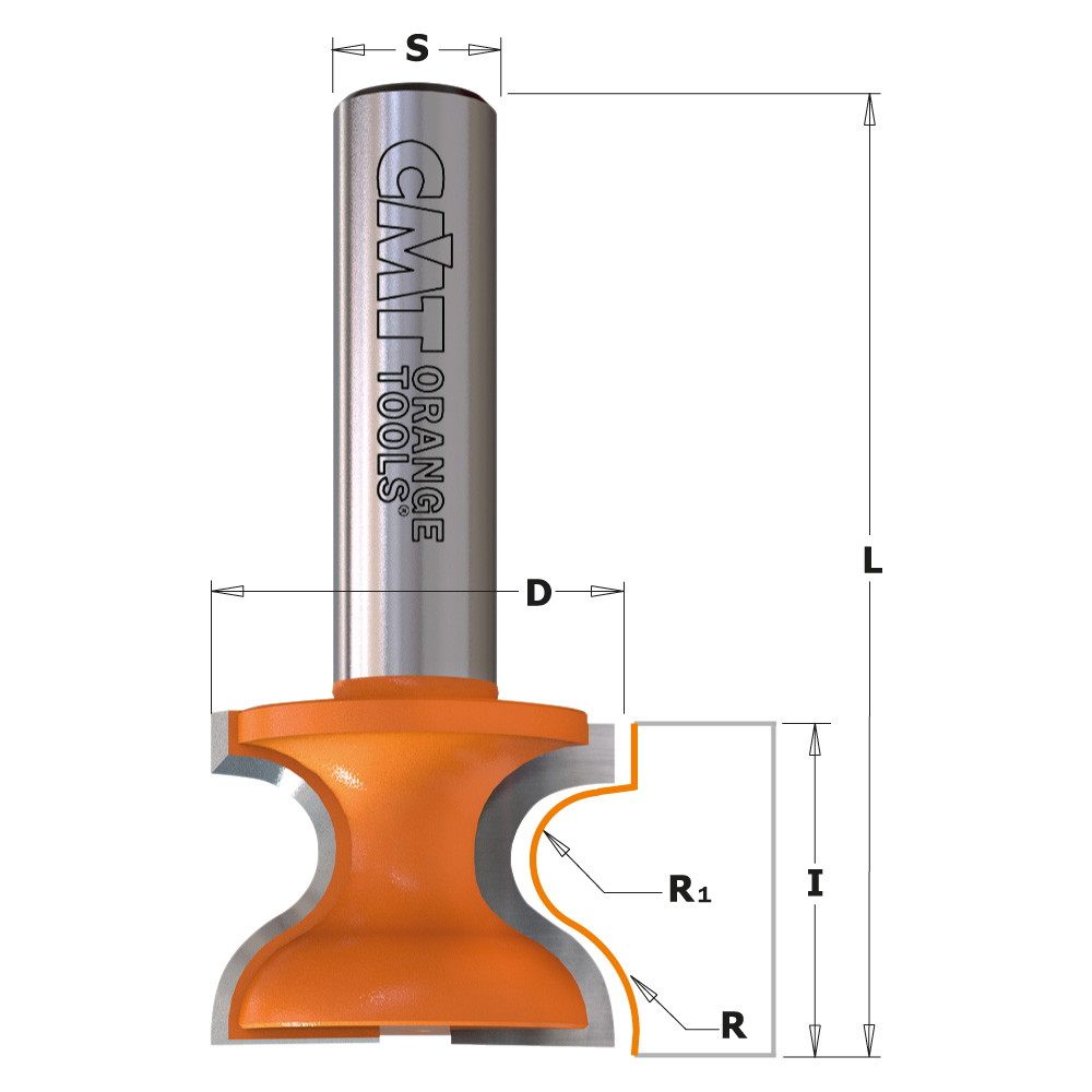 Window sill &amp; finger pull router bits