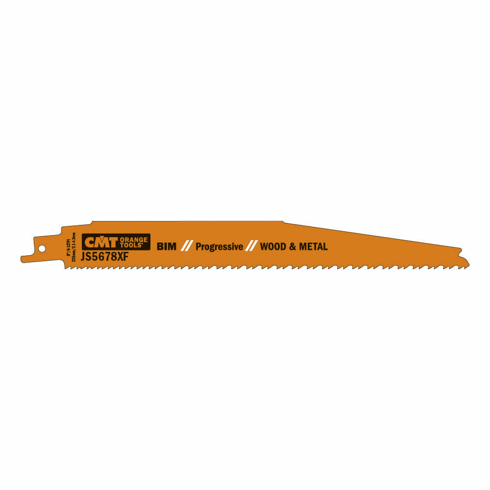 Sabre saw blade for wood with nails, glass fiber and epoxy