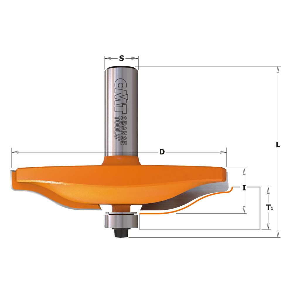 Horizontal Raised panel router bits