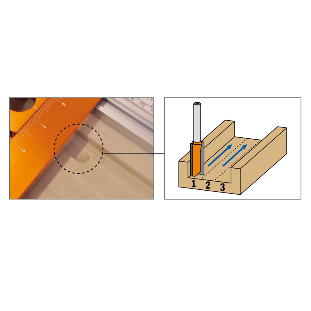 GABARIT RAINURE PGD-1 CMT + ÉTAU EN ALUMINIUM AVEC RÈGLE 1270mm