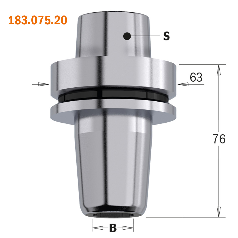 Spannzangenfutter mit HSK-63F-Schaft