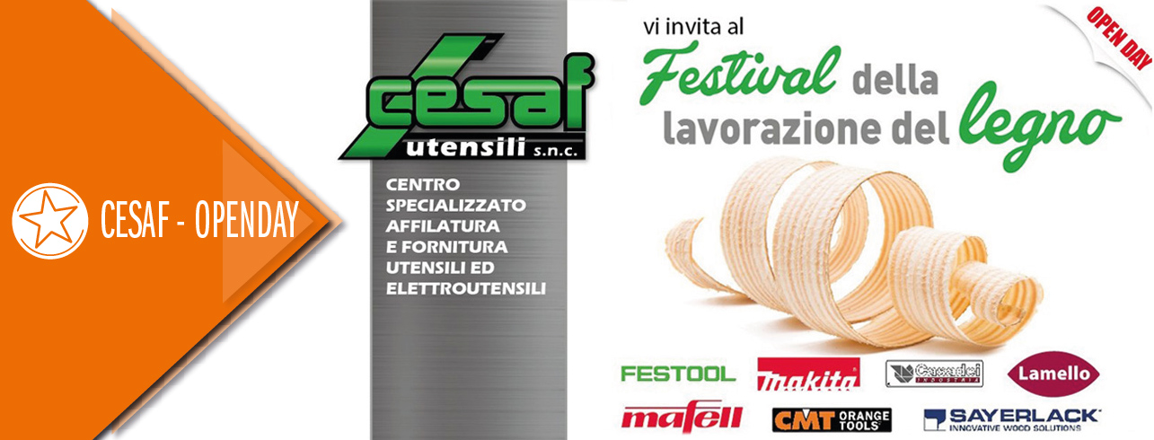 Open Day CESAF Utensili 25-26 Giugno, Genazzano, RM