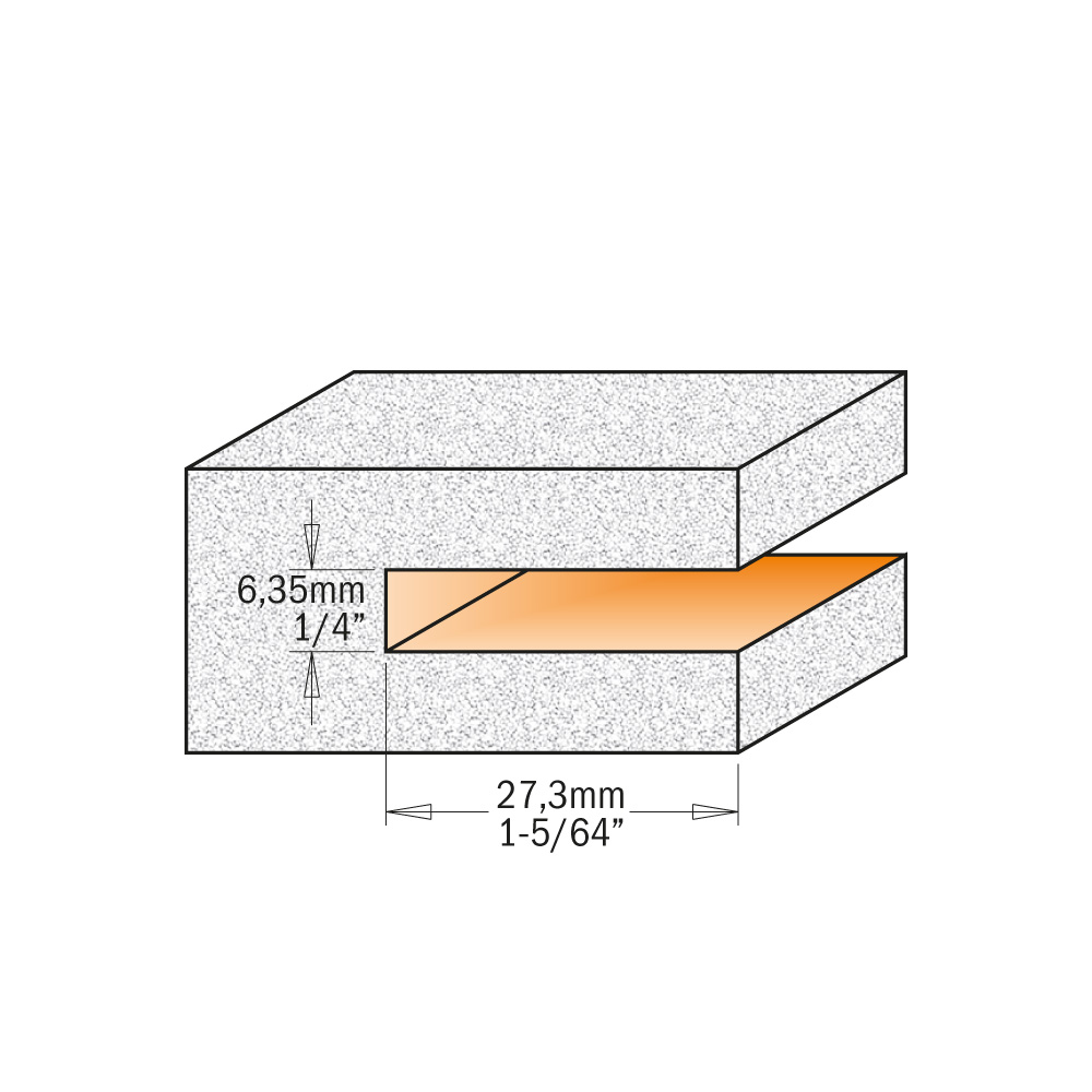 Schlitzfräser zum Abtrennen auf Mineralwerkstoffen