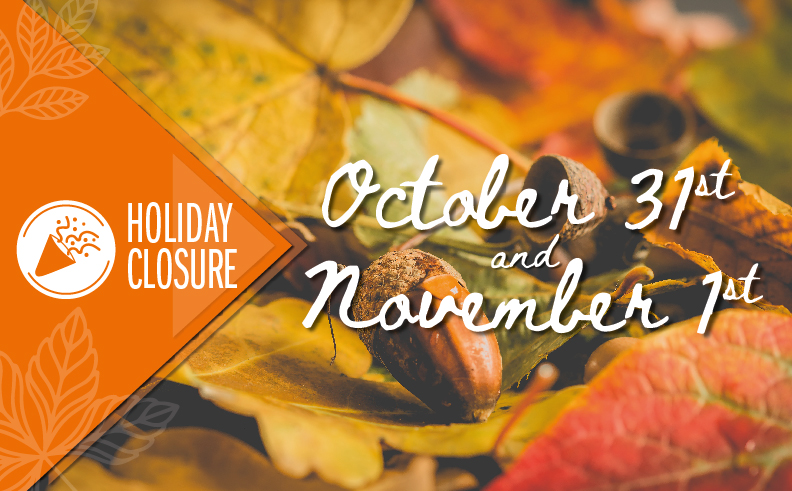 CMT closed for Holiday on October 31st and November 1st