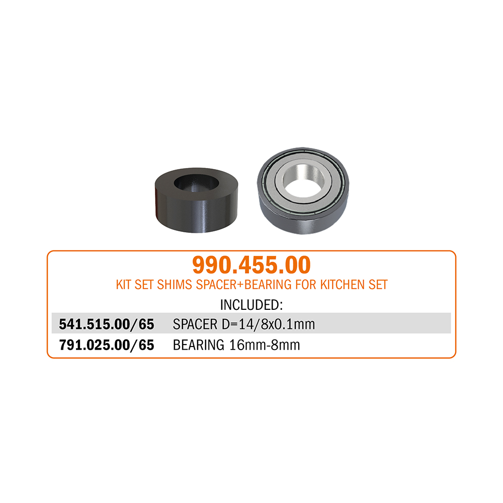 990.4 - Shield, spacer ring, key and screw kit