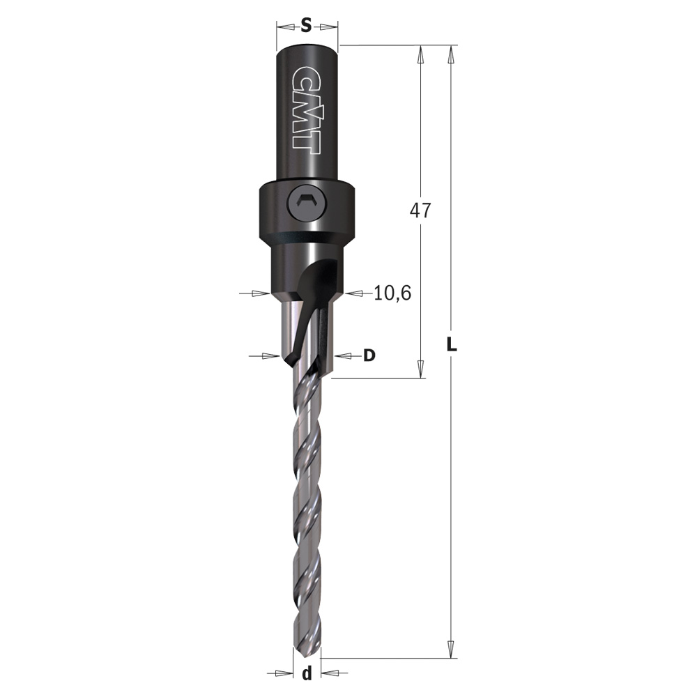 Drill Bit with Countersink for Screw Joints